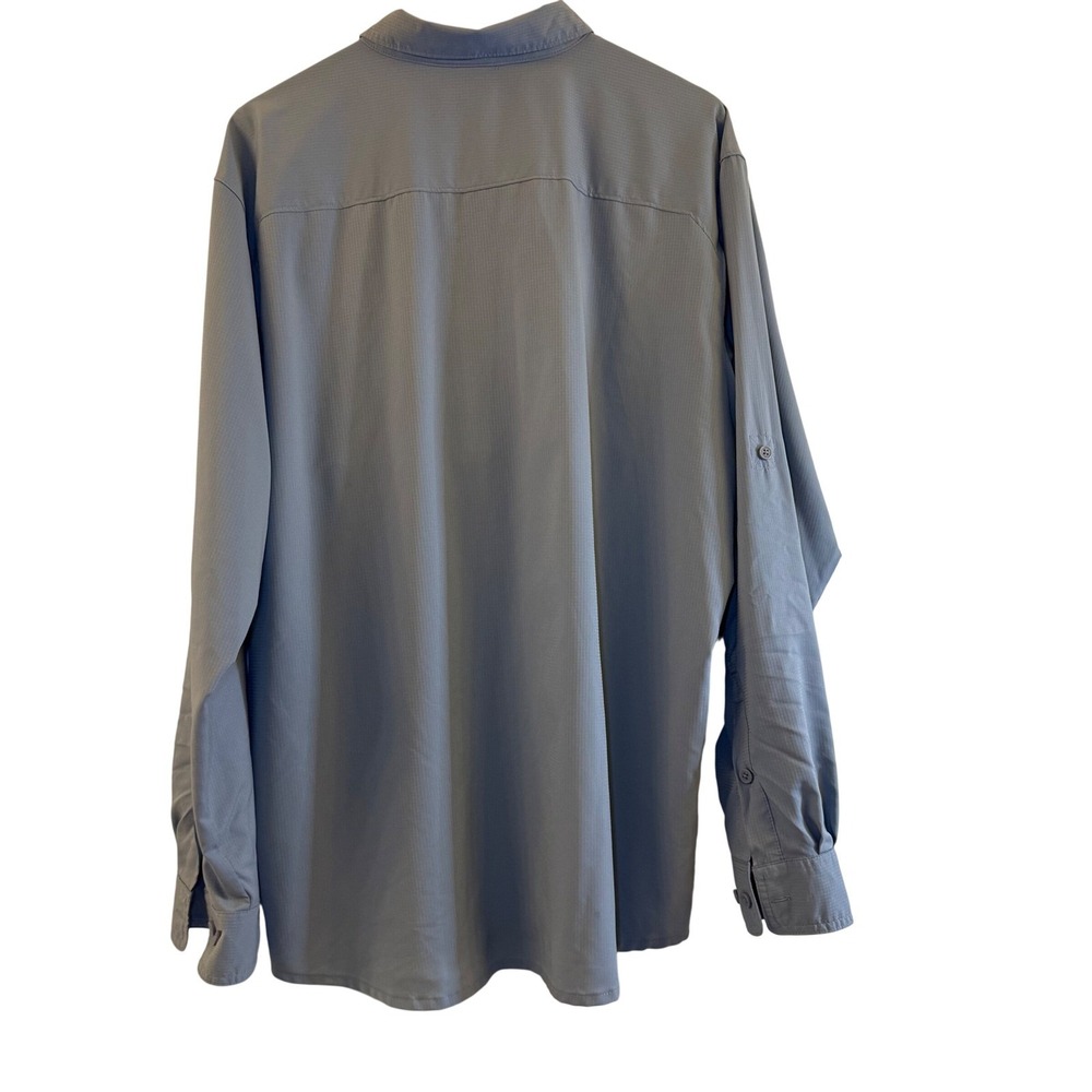 Columbia Men's Gray Sun Protection Long Sleeve Button Up Shirt XL Omni-Shade - Picture 8 of 12